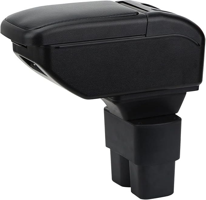 AULPHIKE Compatible with Nissan NV200 Armrest Car Center Console Organizer Armrests Double Layer Storage with USB Ports（Carbon Fiber Style）