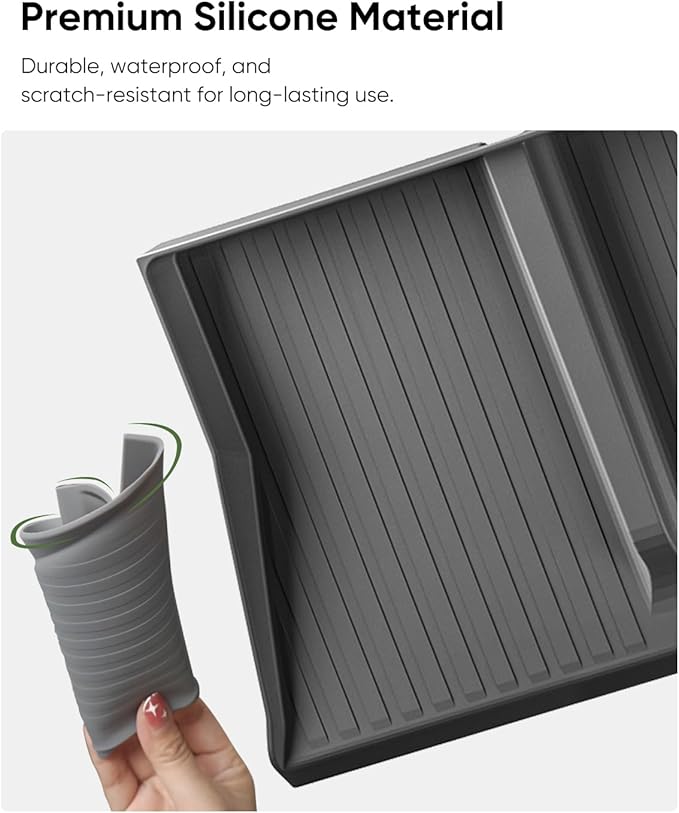 Tesla Cybertruck Wireless Charging Mat – Anti-Slip Silicone Protector for Charging Pad, Compatible with Tesla’s Built-In Wireless Charging, Prevents Scratches & Slippage