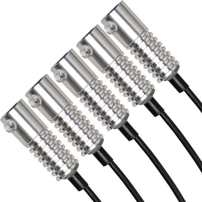 ORACLE Lighting 4231-333-5 Universal Set of 5 ColorSHIFT Fiber Optic LED Light Heads with Wireless Remote and Power Aux Cord - Integrated Edge for Easy Installation