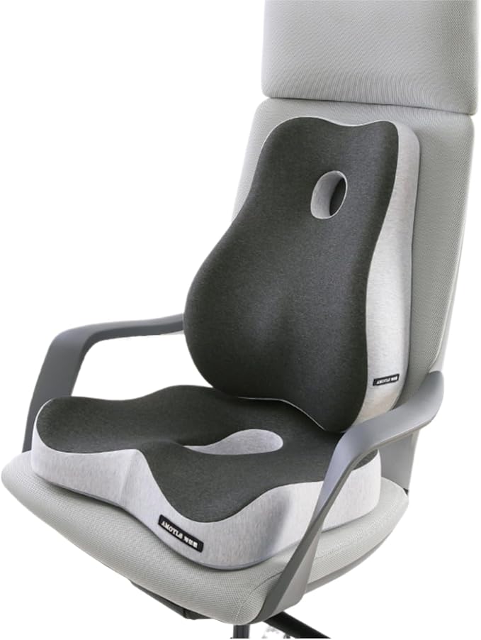 Seat Cushion and Lumbar Support Pillow Set, Sciatica Relieving Coccyx Cushion,hemorrhoid Cushion,Chair Back Support,Ergonomic Cushion&Pillow, car Cushion,Office Chair Cushions for Back and Butt