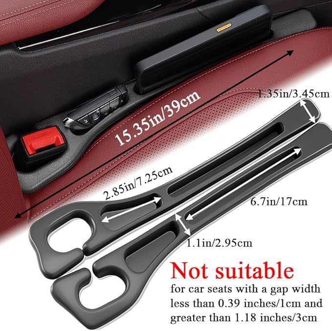 YLXGT Car Seat Gap Filler Organizer Universal for Car SUV Truck Accessories Seat Gap Plug Blocker with Storage Slot TC105 Black 4Pack