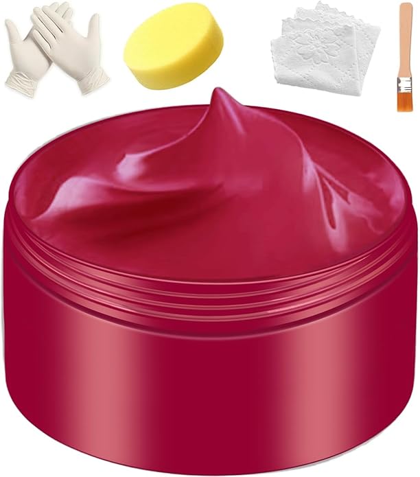 Leather Recoloring Balm, Leather & Vinyl Color Restorer Conditioner – Repairs Faded & Scratched Leather Color