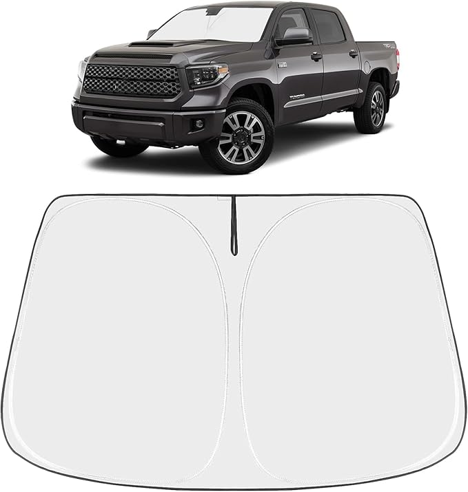 Proadsy 2026 Upgrade Front Windshield Sun Shade Foldable Sunshade Protector Custom Fit Tundra 2007-2021 Limited Sr5 Platinum Accessories