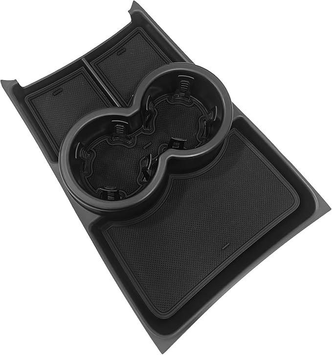BestEvMod Gen 2 Lower Center Console Organizer Tray Compatible with Rivian R1T R1S 2026 2025 Gen 2 Fit 32oz Bottle Interior Accessories ABS Material with PVC Trim Floor Console Storage (Black)