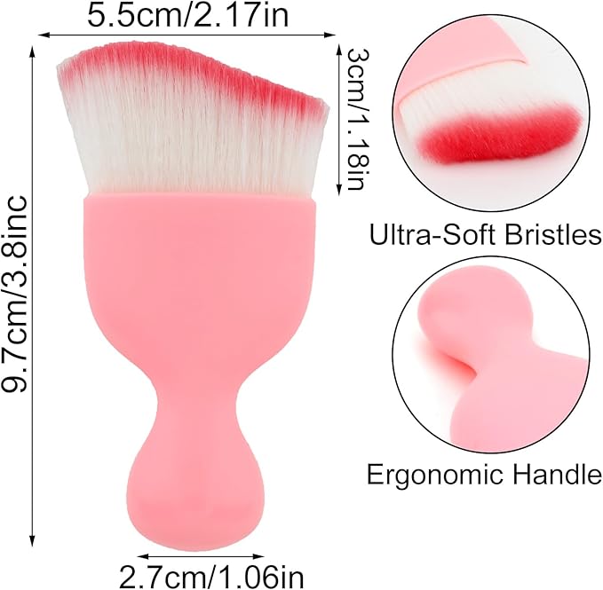 Car Detailing Brush, Soft Bristle Cleaning Brush, Scratch-Free Auto Duster Tool for Dashboard, Air Vents, Leather & Interior Cleaning (Pink)