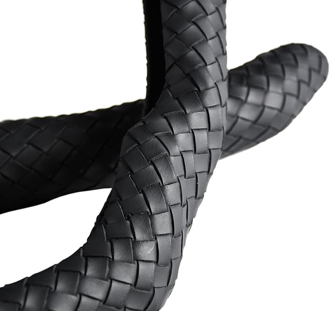 Quick Install Braided Pattern Nappa Leather Steering Wheel Grips,Woven Texture Car Steering Wheel Cover,for Women,for 14 to 15.5 inches Sedan Coupe SUV