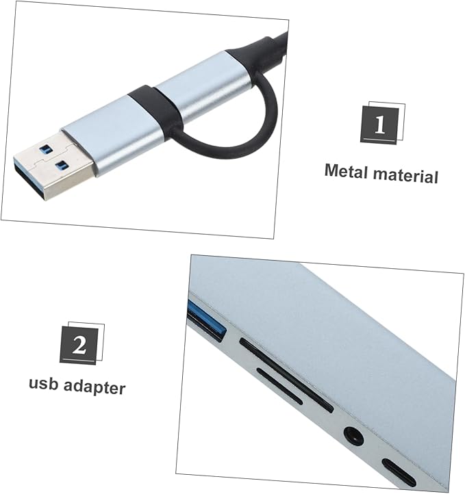 Uonlytech USB Hub Type Dock Expander for Laptops Compact USB Splitter High-Speed Data and Play Compatibility The Go