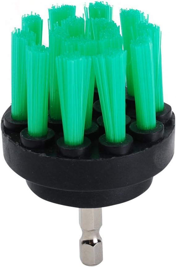 HIFROM Drill Brush - 2" Soft and 2" Medium Power Scrubbing Brush Drill Attachment for Cleaning Showers Tubs Bathrooms Tile Grout Carpet Tires Boats Upholstery (Pack of 2)