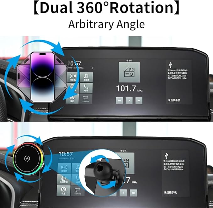 Car Magnetic Phone Mount for Mitsubishi Outlander 2022 2023 2024 （ 9 inch Screen ） Auto Interior Accessories Best Cellphone Holder Fast 15W Wireless Charger Cell Phones Charging Stand