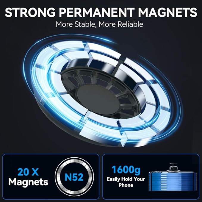 BEERTE for Magsafe Car Mount Fit for Mazda CX-5 2013-2015, Mazda CX-5 Sport 2016 Strong Magnetic Car Phone Holder Hands Free Cell Phone Car Mount for iPhone 17 16 15 14 13 12 Series All Smartphones