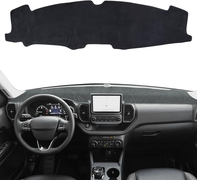 auovo Dashboard Cover Mat Compatible with Ford Bronco Sport Accesories 2021 2022 2023 Anti-Slip Dash Cover Dash Carpet Cover Sunshield Protector Mat