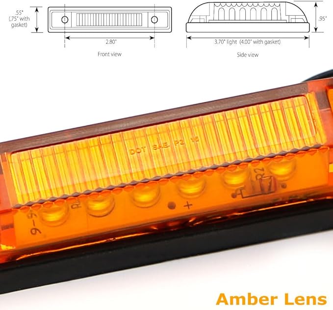 iJDMTOY 3pc Amber LED Center Grille Running Light Kit Compatible With 2014-2021 Toyota Tundra w/TRD Pro Grill (Amber Lens w/Wiring and Hardware)