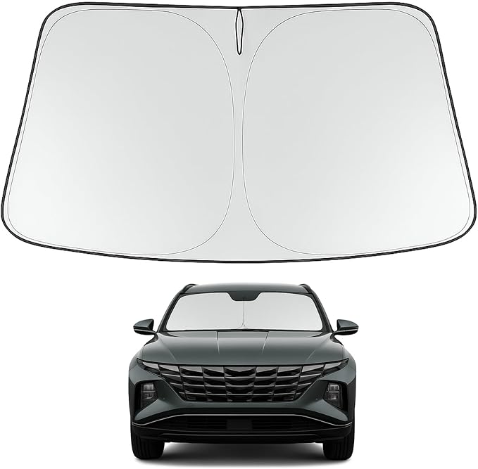 Proadsy Windshield Sun Shade for Hyundai Tucson 2026 2025 2024 2023 2022 Front Window Sunshade Protector Foldable Sun Visor Blocks UV Rays Keep Car Cooler