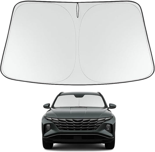 Proadsy Windshield Sun Shade for Hyundai Tucson 2026 2025 2024 2023 2022 Front Window Sunshade Protector Foldable Sun Visor Blocks UV Rays Keep Car Cooler