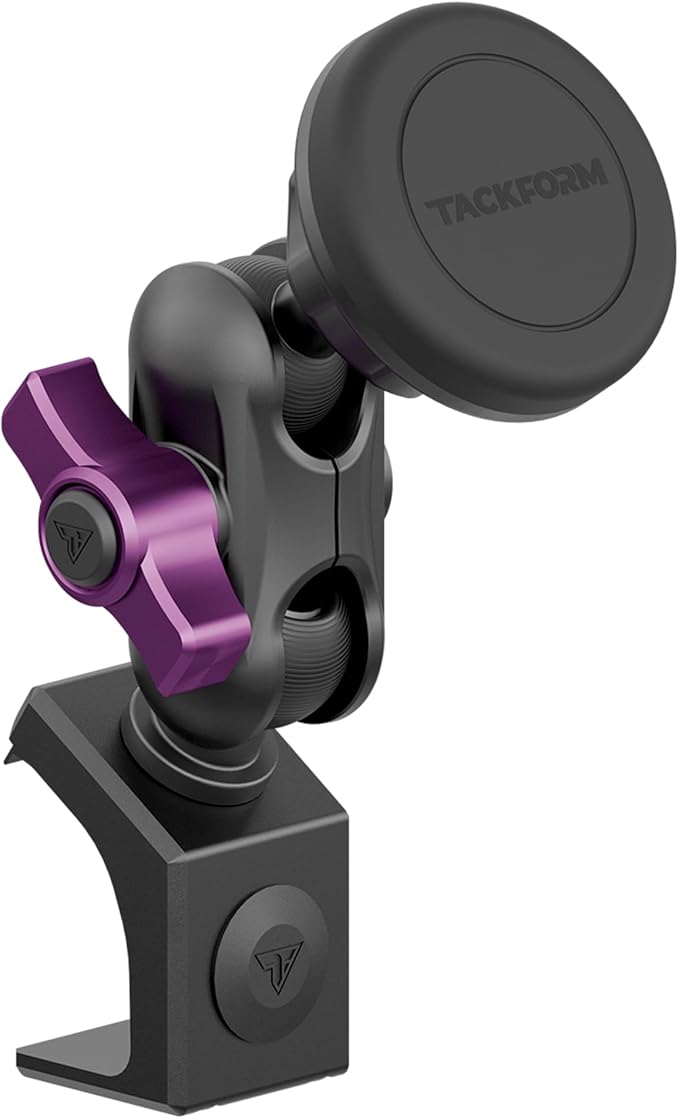 Tackform LINK Phone Mount with Top Dash Clip - Compatible with 2021-2025 Ford Bronco | Aluminum | Zero Slip, Anti-Scratch | Universal Magnetic Phone Holder | 2" Arm | Purple | (NOT MAGSAFE Compatible)