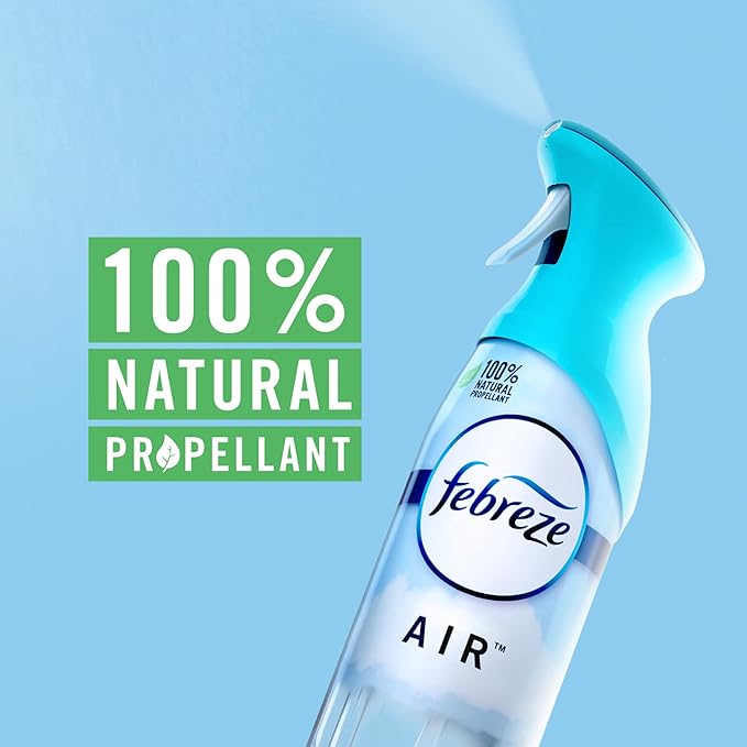 Febreze Air Mist Air Freshener Spray, Odor-Fighting Room Spray, Air Fresheners for Home and Bathroom and Kitchen, Aerosol Can, Heavy Duty Crisp Clean Scent, 8.8oz, (Pack of 3)