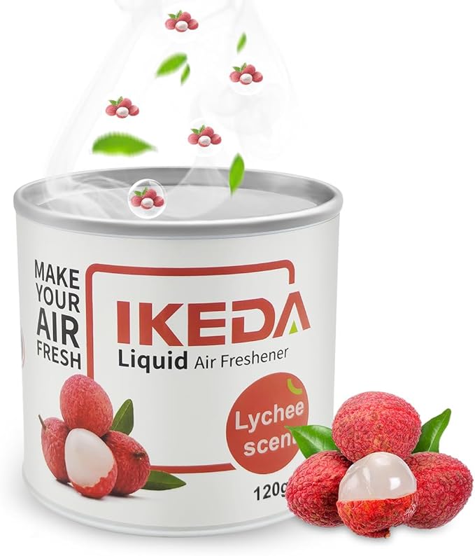 Car Air Freshener: lychee Scent Scent Liquid Cans | Odor Elimination | Smoke Smell Remover | Strong Long-Lasting Fragrance | For Auto Home | 4.23 oz | 1 pack
