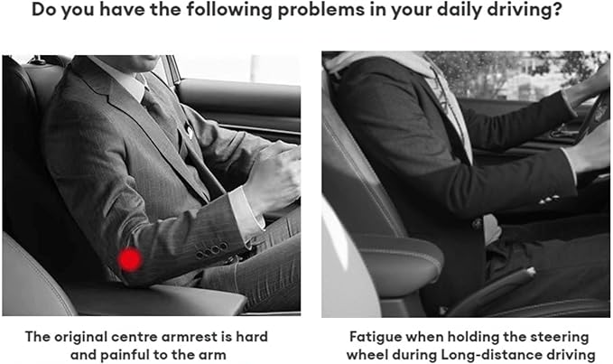 Center Console Booster Cover Car Armrest Box Pad Leather Arm Rest Cushion with Cup Holder Mobile Phone Storage Armrest Protection Pad for Car (Pure Beige, 13.58 * 8.07 * 2.95 inch)