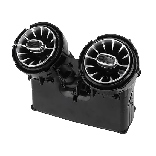 Rear LED Turbine Air Vent Kit, 64 Color Ambient Lighting, Ideal Cooling System Upgrade Replacement, 2019 2021 GLC C Class X253 W205 Fit