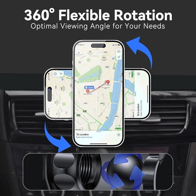 BEERTE for Magsafe Car Mount Fit for Mazda CX-5 2013-2015, Mazda CX-5 Sport 2016 Strong Magnetic Car Phone Holder Hands Free Cell Phone Car Mount for iPhone 17 16 15 14 13 12 Series All Smartphones