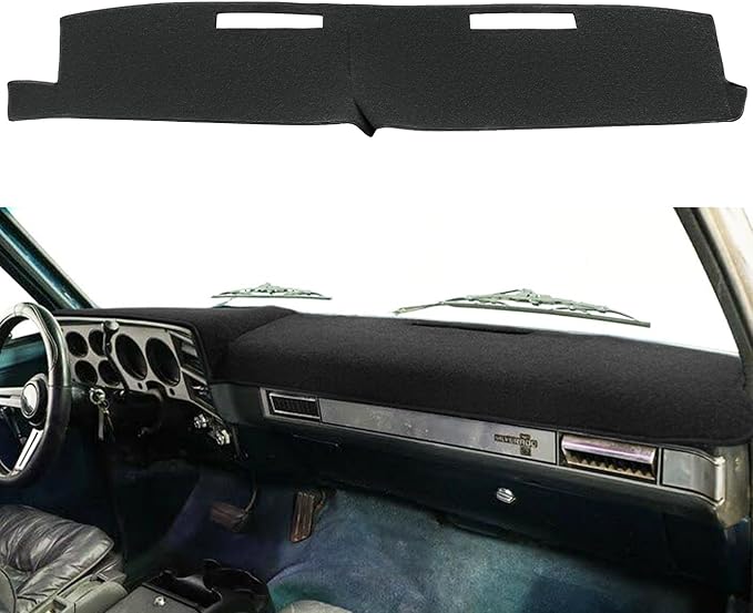 Dash Cover Dashboard Cover Mat Fit for 1981-1991 Chevrolet Chevy C/K/R/V Series Blazer,GMC C/K/R/V Series Jimmy (Black)