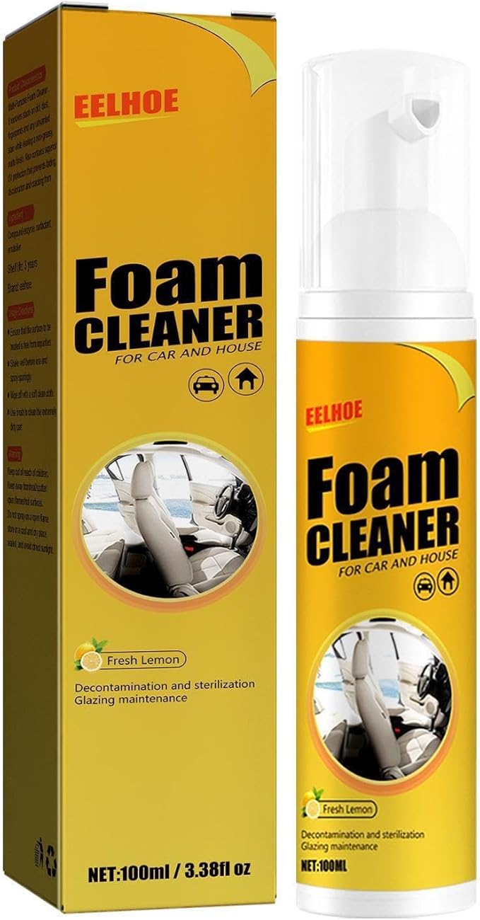 Green Cosmos Ultimate Foam Cleaning Solutions: Mastering Shine with All-Purpose, Heavy-Duty, and No-Rinse Excellence - Multi-Purpose and Car Care Foam Cleaners (1, 100ml)