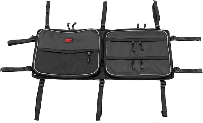 Rough Country Overhead Roof Storage Bag for Polaris RZR & Can-Am Defender MAX – 1680D Water-Resistant UTV Roof Cargo Bag