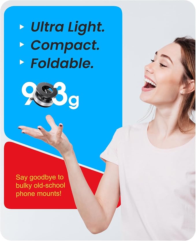Jononser Magnetic Suction Cup Phone Mount for Magsafe, 360° Adjustable Magnetic Car Phone Holder, Pocket Size Foldable Car Mount, Phone Holders for Your Car for iPhone 17 16 15 14 13 12 Series,Silver