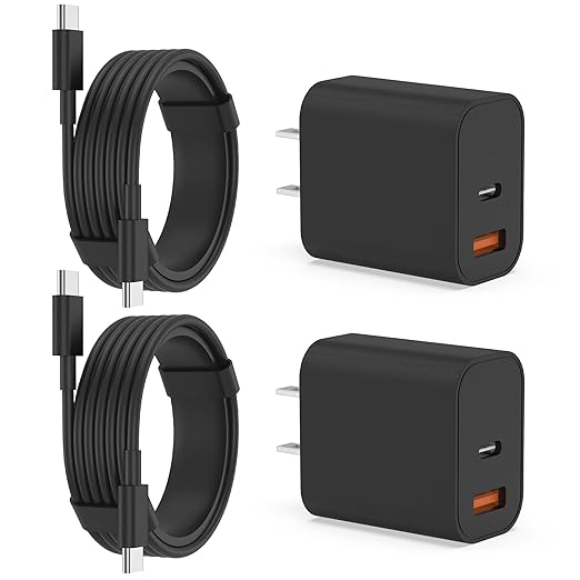 iPhone 17 16 15 Charger Fast Charging,20W USB C Wall Charger Block with 6ft Type C to C Cable Cord for Apple iPhone 17/17 Pro/17 Pro Max/17 Air/16/16 Plus/16 Pro/16 Pro Max/15 Pro Max/iPad Pro Black