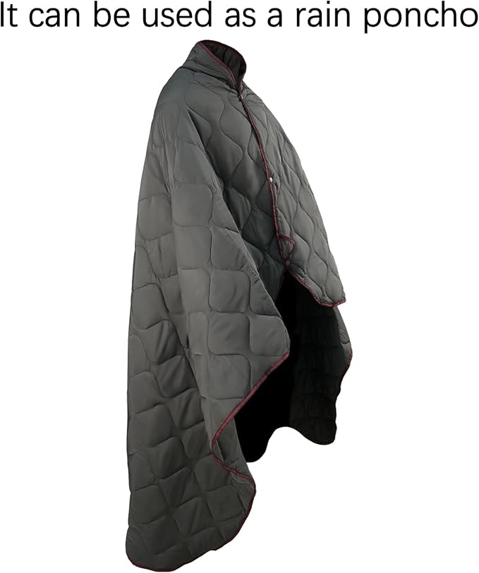 Poncho Liner Military Blanket Camo with Compression Carry Bag for Outdoors Hiking Jungle Hunting Gear