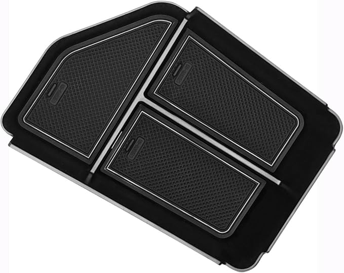 BestEvMod Center Console Organizer Compatible with 2025 2022-2024 Kia EV6 Accessories Tray Interior Accessories Armrest Storage Box ABS Material with PVC Trim (Middle Organizer)