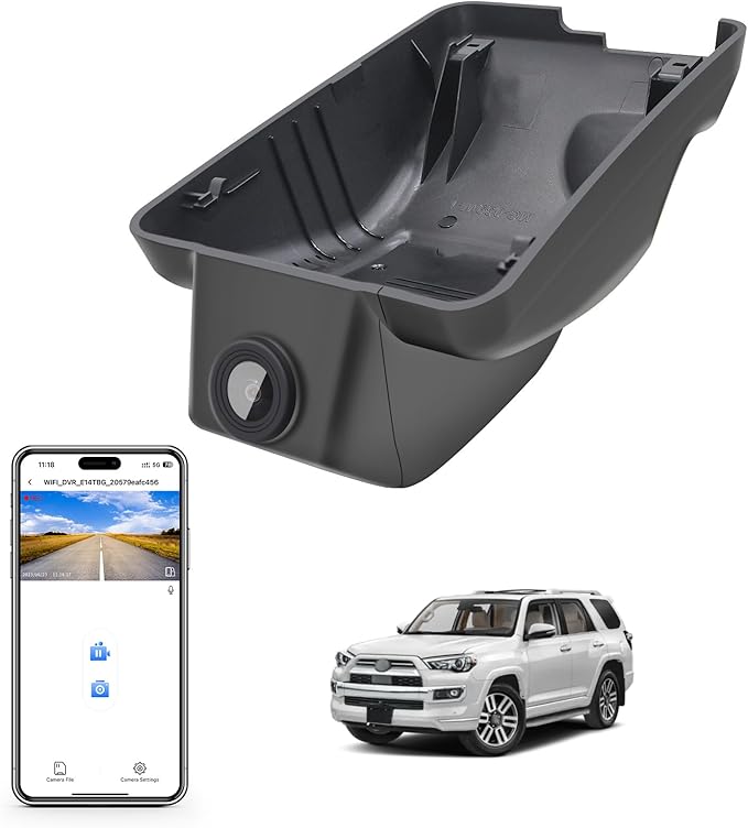 Mangoal 4K Dash Cam Custom fit for Toyota 4Runner 2020-2024 Gen5 N280 (Model A), TRD Sport Limited Pro Off-Road Venture SR5 Premium, Integrated OEM Look, UHD 2160P Video, App & WiFi, GPS, 64GB Card