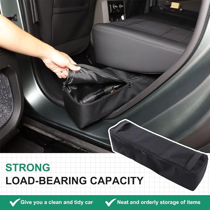 Under Seat Organizer for Hummer EV Accessories Backseat Rear Hidden Under Seat Storage Bags Portable Waterproof Foldable Storage Tool with Handle for Hummer EV SUV Pickup 2024 2025 2026