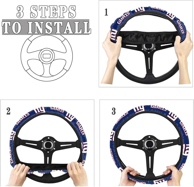 Universal Car Steering Wheel Cover, Automotive Vehicle Accessory (L-FXPT-JR)