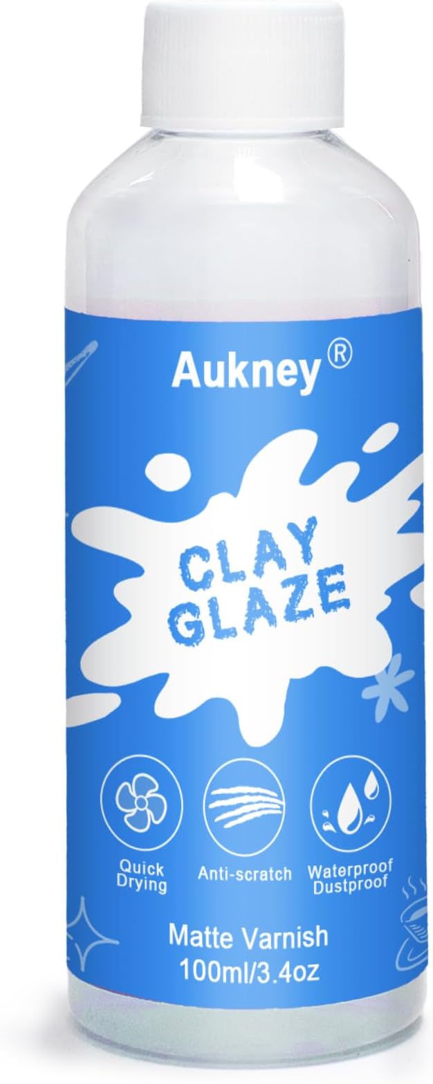 Air Dry Clay Varnish, 100ML Matte Finish Air Dry Clay Glaze, Sealant, Prevent Clay from Cracking, and Scratch Resistant, for Ceramics, Oil Paintings, Wood (Matte)