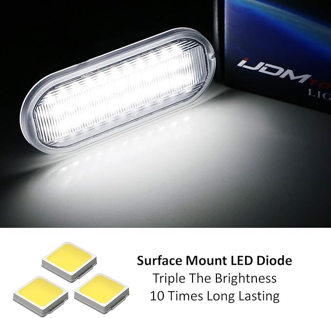 iJDMTOY Super Bright 36-LED Direct Fit LED Truck Bed Light Assemblies w/ (2) 5ft Extension Jumper Power Cord Wirings Compatible With Ford 2015-up F150, 2017-up Raptor or F250 F350 Super Duty