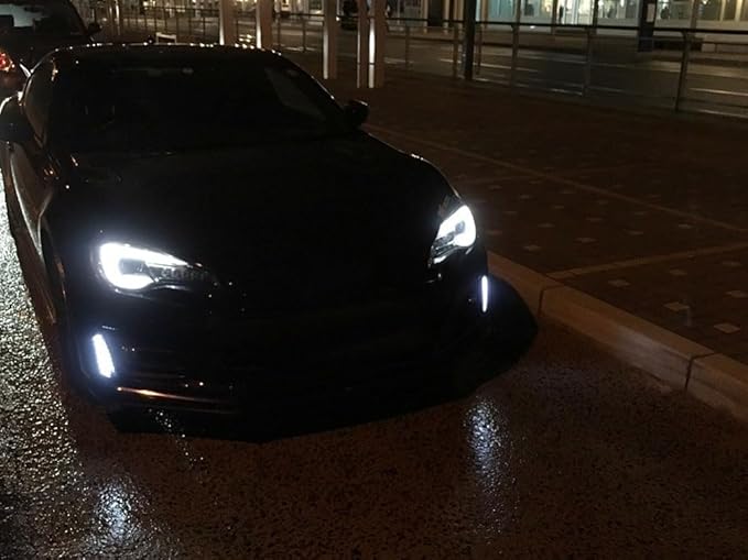 iJDMTOY JDM Style Exact Fit Xenon White LED Daytime Running Light Kit Compatible with 2017-2021 LCI Subaru BRZ, Clear Lens