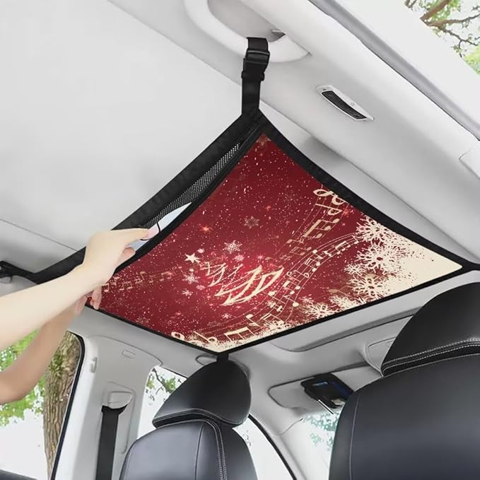 Glowing Christmas Tree Car Roof Storage Bag Car Seat Organizer Roof Storage All Car Storage Organizers Large Capacity Storage for Small Items