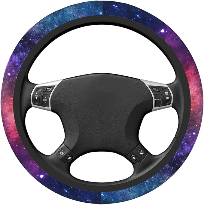 Space Galaxy Auto Car Steering Wheel Cover Universal 15 Inch Neoprene Interior Decor Protection Accessories