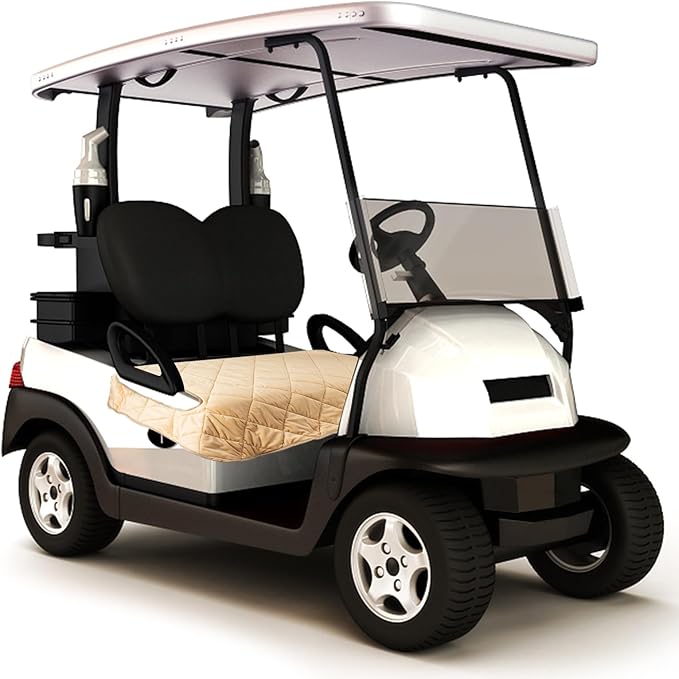 TUYU Golf Cart Seat Covers,EZGO Golf Cart Seat Blanket, Golf Cart Covers for 2-Person Seats Club Car, Golf Cart Accessories Golf Gifts for Men. Heavy Duty Golf Cart Seat Cover