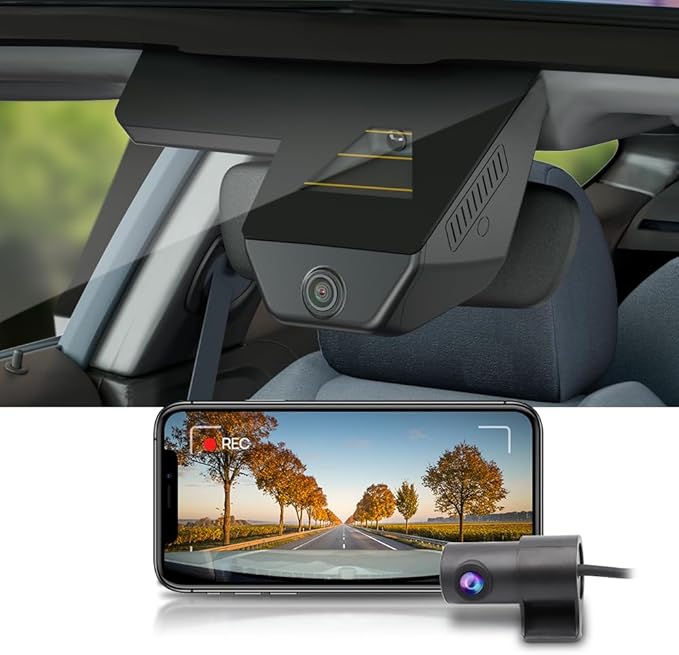Fitcamx Front 2160P+Rear 1080P Dash Cam Adapts for Ford Bronco 2025-2026 & Bronco Rapor (HD2-D8300), OEM Factory Look, 2 Way HD Video, WiFi & APP, Loop Recording, G-Sensor, Easy to Use, 128GB Card