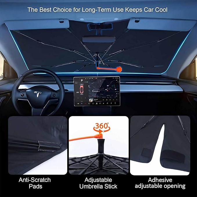 Socira Gorgeous Eyelash Car Windshield Sun Shade Umbrella Foldable Sunshade for Front Window Auto Windshield Sunshade Protect from Sun Rays Heat 57'' X 30'' Fits Most Cars Trucks & Suvs
