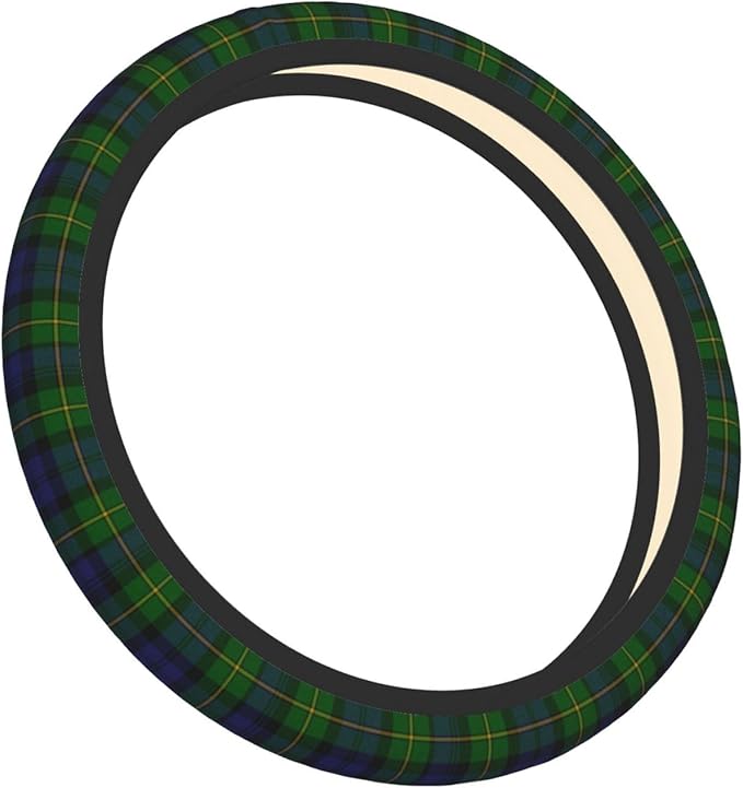 Thickened Elastic Steering Wheel Cover, Gordon Clan Tartan Plaid Ultra, Soft, Breathable, Fit for Cars, SUVs, Trucks, Stylish Comfortable Grip
