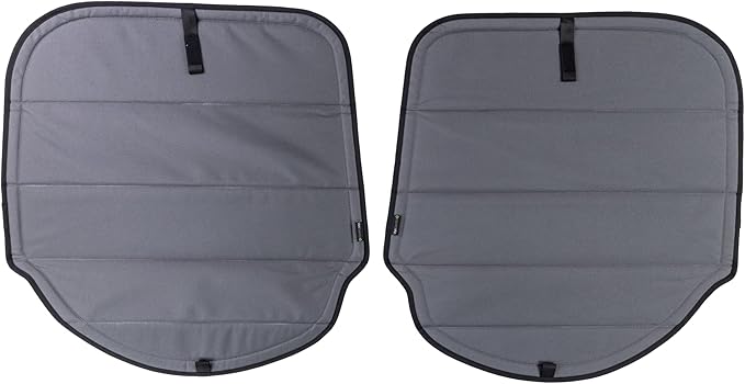 VanEssential Insulated Magnetic Blackout Rear Door Half Plastic Window Covers (Pair) Designed for Mercedes-Benz VS30 (Van Years 2019 to Current) - Charcoal Gray
