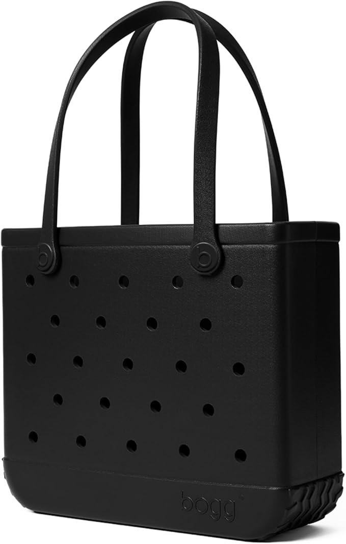 BOGG BAG Medium Tote – 15” x 12.5” x 5” – Durable, Washable, Tip-proof – Beach, Pool, Boat, Work, Sports (Lbd Black)