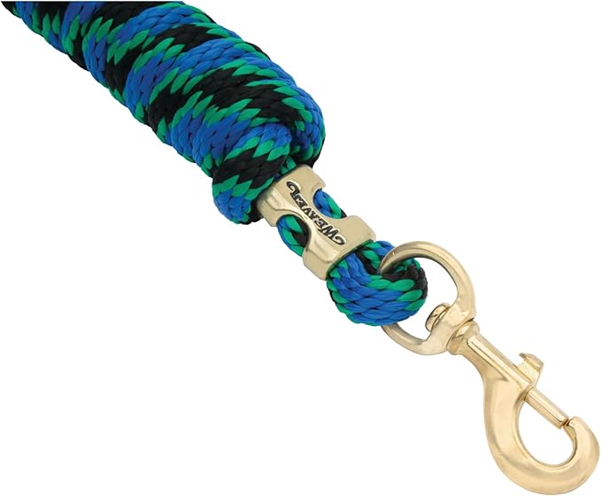 Weaver Equine Performance Lead Rope, Long Horse Lead Rope with Quick Halter Attachment, Soft Comfort Grip, Barn Horse Tack for Daily Use & Showing