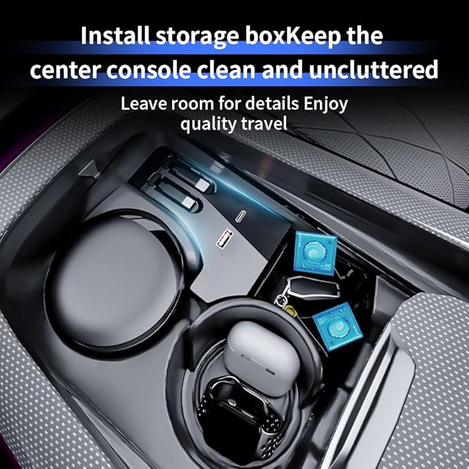 Car USB Hub Docking Station for Mercedes Benz E Class 2024 2025 2026 E350 E450 Sedan Wagon Type-C Fast Charger Auto Interior Centre Console Accessories Cigarette Lighter Phone Charging Adapter