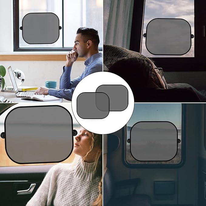 2 Pack Universal Window Shade, Cling Sunshade - Sun, Glare and UV Rays Protection for Your Child - Side Window Car Sun Shades, Blocks Over 98% of Harmful UV Rays (Small)