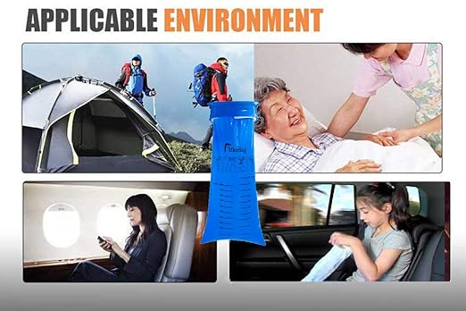 PukeBag 50 Pack Emesis Bag, Disposable Vomit Bags, Aircraft Barf Car Sickness Nausea Bags for Travel Motion Sickness