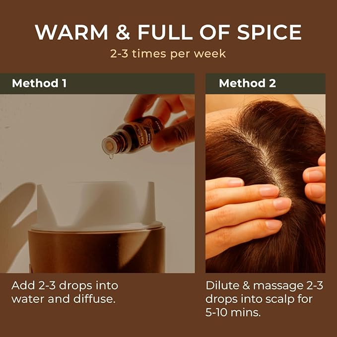 100% Pure Cinnamon Cassia Essential Oil - 0.34 Fl Oz - Cinnamon Cassia Oil for Hair, Skin, Diffuser, Aromatherapy & DIY Candle Making Scent